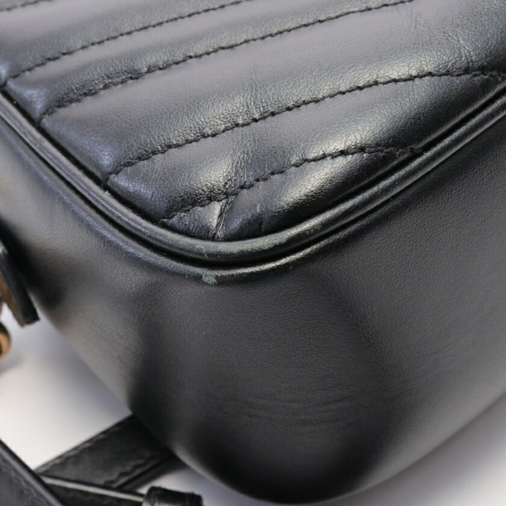 Gucci GG Marmont chain Shoulder Bag black leather - Picture 5 of 6